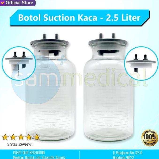 TERMURAH - BOTOL SUCTION 2500ML GLASS