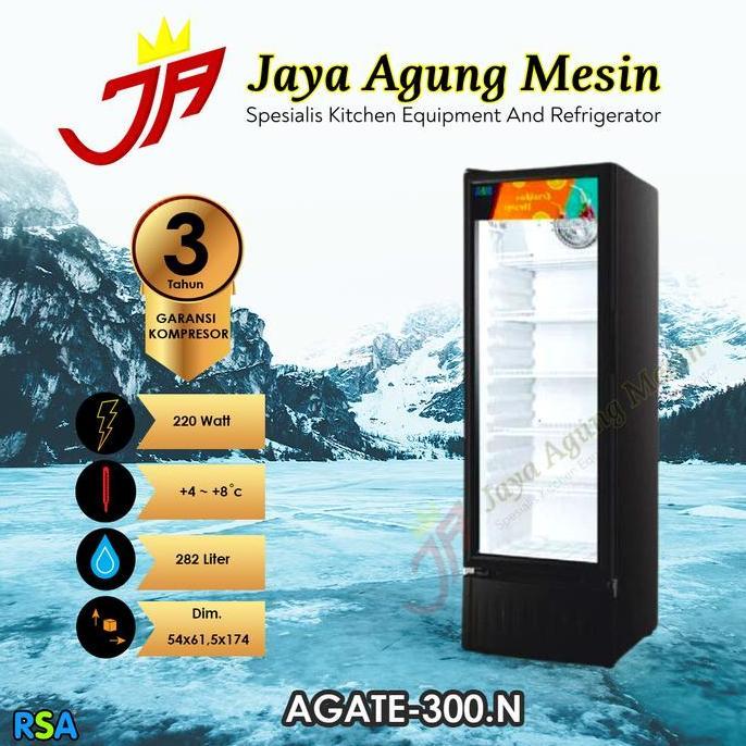 TERBARU - Showcase Cooler Agate-300N RSA