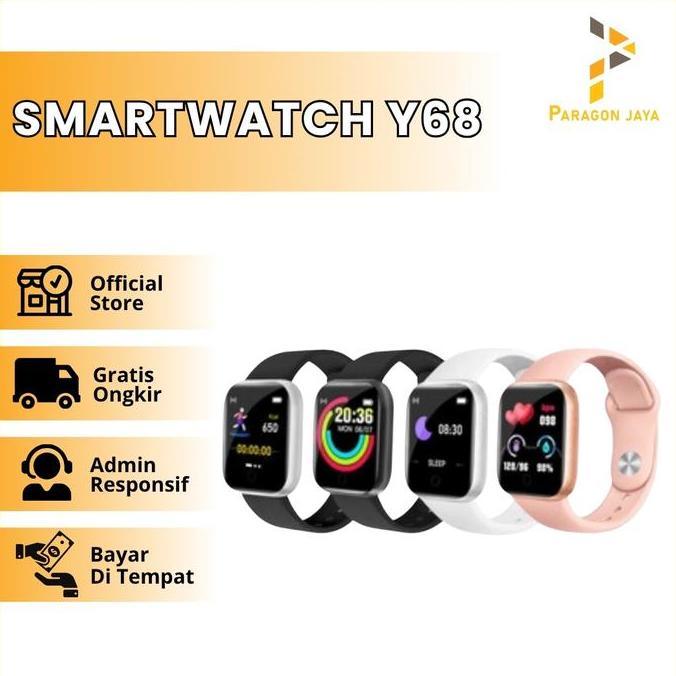 Pamilavast - Smartwacth Y68S Macaron Smart Watch Y68 Macaron Jam Tangan Pintar