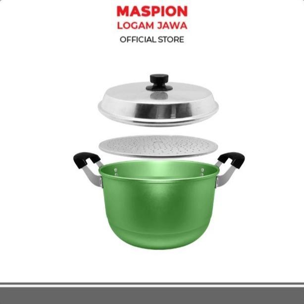 Maspion Mikado Panci Steamer Aluminium Dandang Kukusan Alcor 24 Cm Panci Kukus Warna 24 Cm Tutup Alu