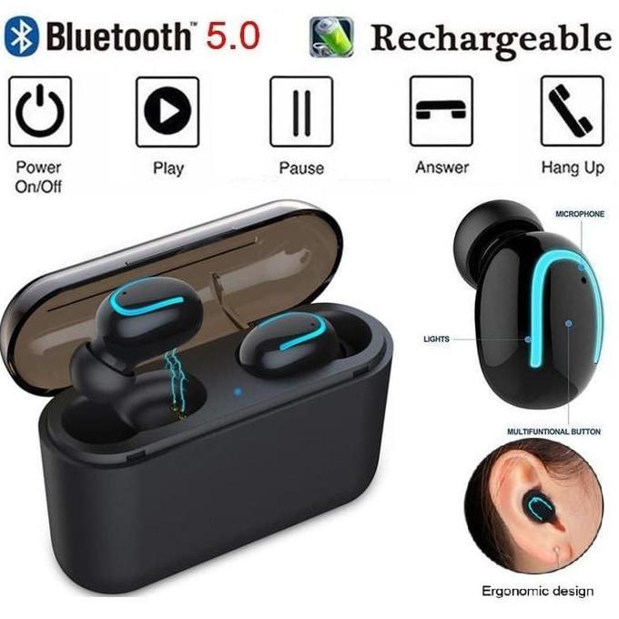 TWS HBQ Q32 Earphones Bluetooth 5.0+EDR Bass Stereo IPX5 Anti Air