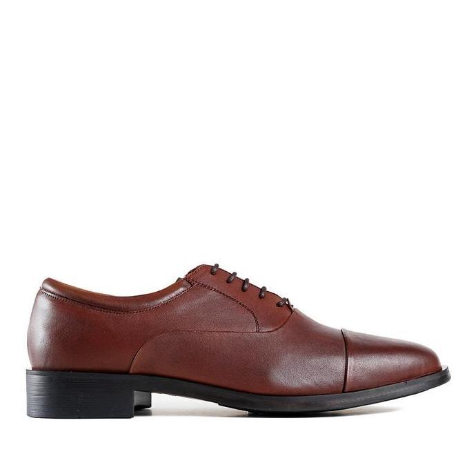 Prabu - Arjuna 2.0 Brushed Brown Sepatu Kulit Oxford Pria Shoes Pantofel
