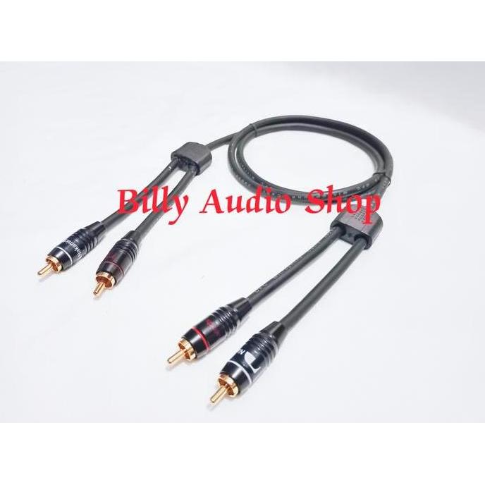 KABEL AUDIO JACK RCA CABANG KE JACK RCA CABANG NAKAMICHI 50 CM - 3 MTR