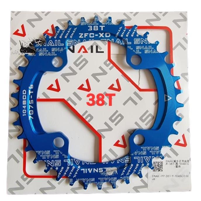 Snail chainring 38T BCD 104 chain ring narrow wide BCD 104mm Sepeda MTB BMX