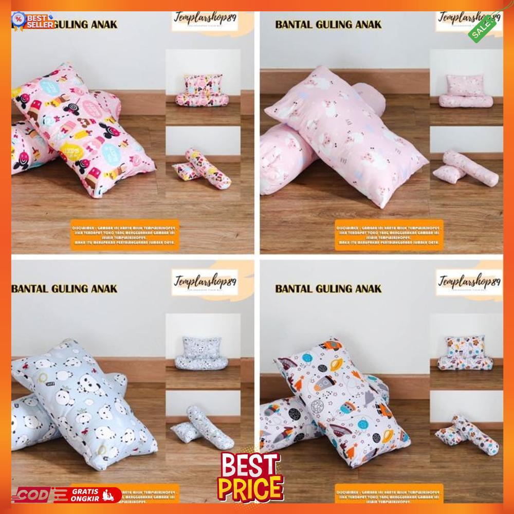 1 Set Bantal & Guling Anak / Bantal & Guling Karakter Usia 1-8 Tahun [B5]