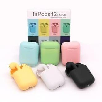 HEADSET BLUETOOTH WIRELESS AIRPOD i12 MACARON TWS