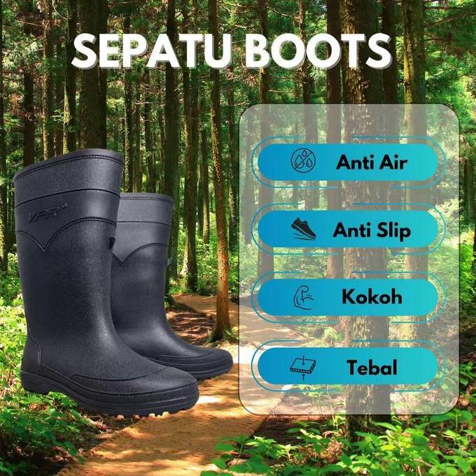 Sepatu Boots Karet Panjang / Sepatu Boot Picco/Boot Karet /Boot Anti Air/Boot tinggi/Boot Waterproof