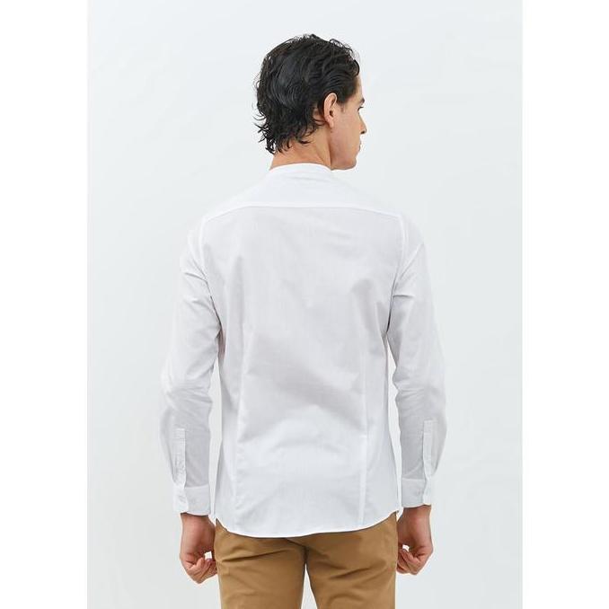 Jobb Azka Koko Pria Lengan Panjang Slim Fit Putih