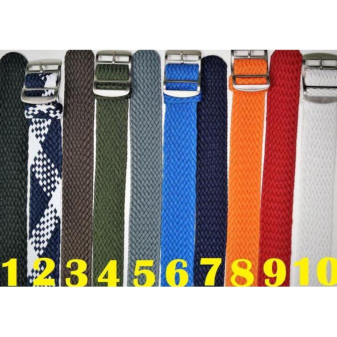 Tali Jam Tangan Anyaman Nato Perlon Watch Strap Braided Nylon 18 20 22