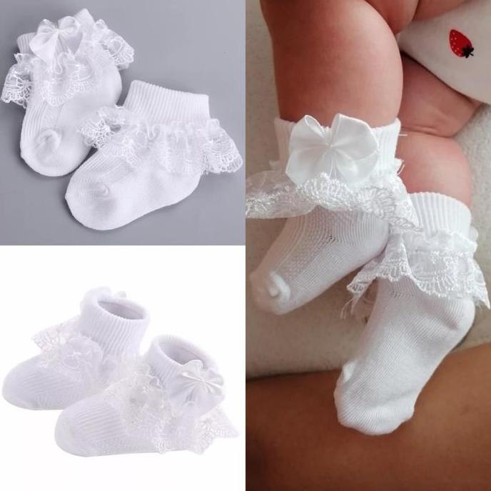 Kaos kaki renda anak, Kaos kaki bayi renda, Kaos kaki renda bayi 1 - 3