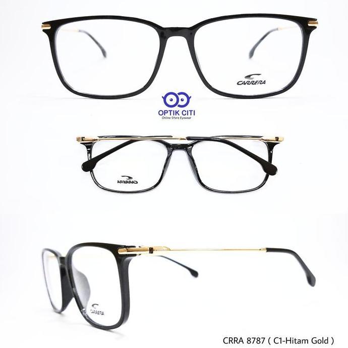 frame kacamata pria carrera 8787 kotak ada pegas limited edition