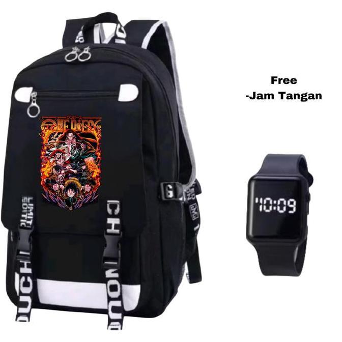 Tas ransel anime-Tas ransel One Piece-Tas sekolah karakter anime-Tas ransel keren anime-Tas backpack