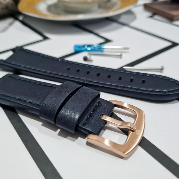 STRAP BENYAR FORTUNE BY5151 Tali Jam Tangan Kulit Leather Biru Blue Navy