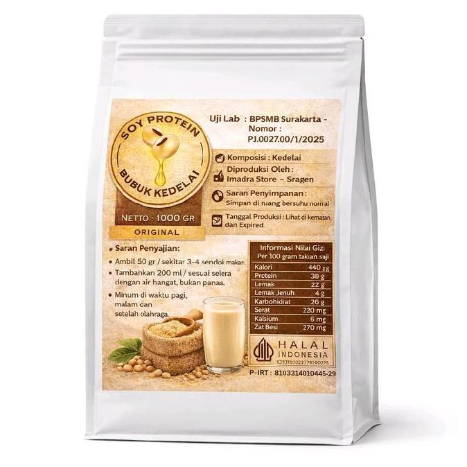 lydiaowbear - soy protein 1 kg susu kedelai bubuk suplemen tinggi protein