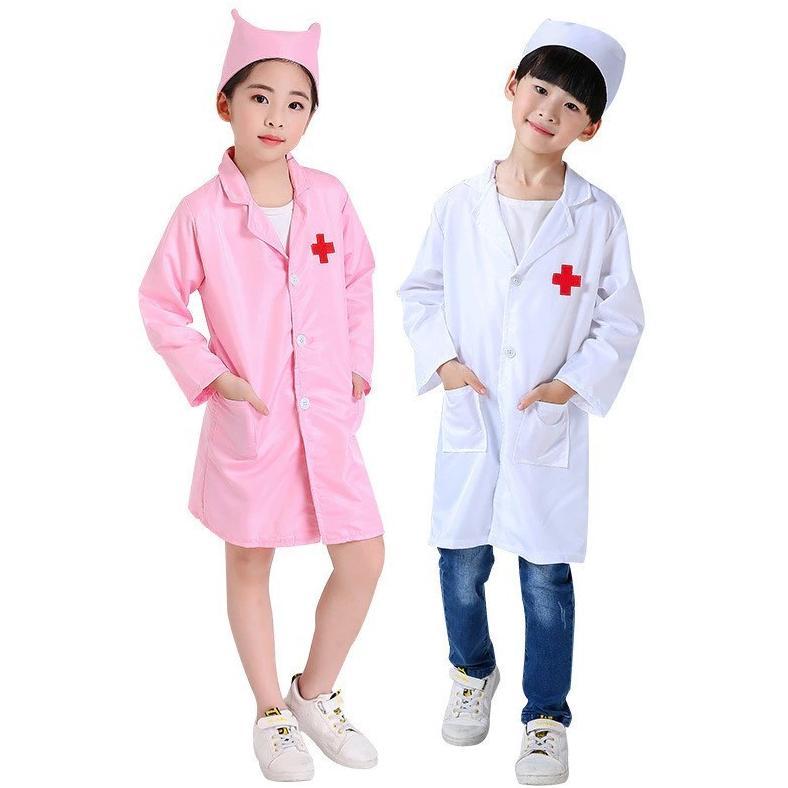 Free Ongkir Baju Profesi Anak Jas Lab/Jas Dokter/Perawat/Suster/Dokter/Pink/Putih/Laki Laki/Perempua