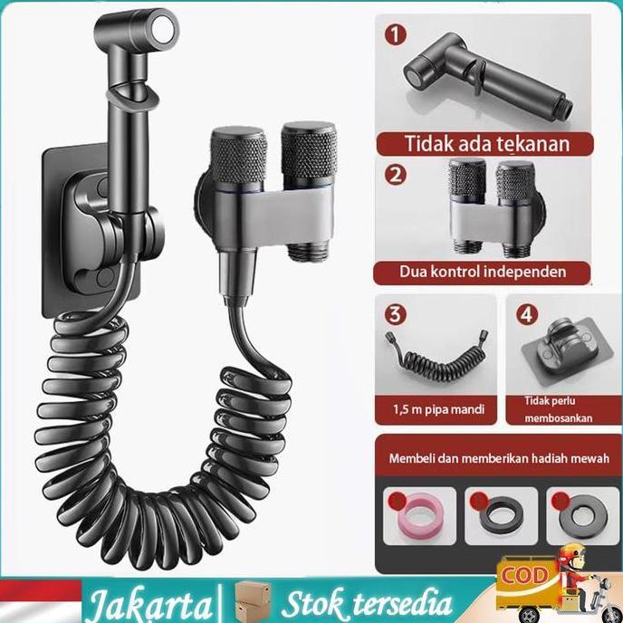 xifarah_boykan - sus304 tahan karat 1 set jet shower closet jet shower kamar mandi kran jet shower c