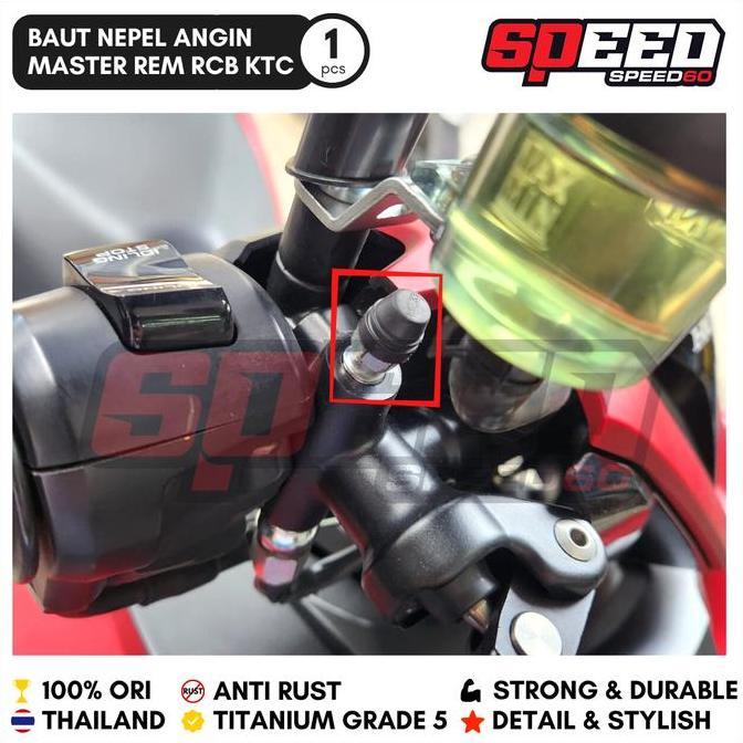 Baut Titanium Nepel Angin Master Rem Rcb Ktc Grade 5 King Nut