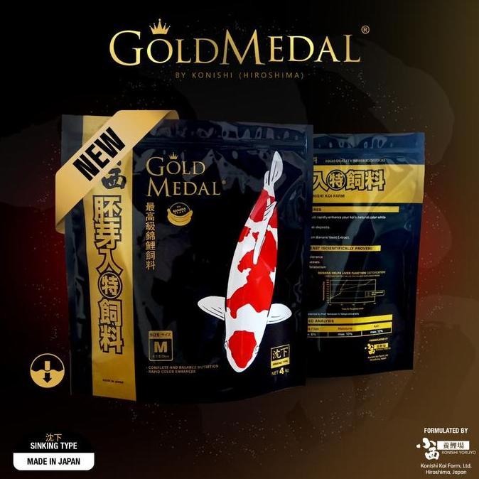 TERLARIS PAKAN KOI - KONISHI GOLD MEDAL 4KG (M) - SINKING