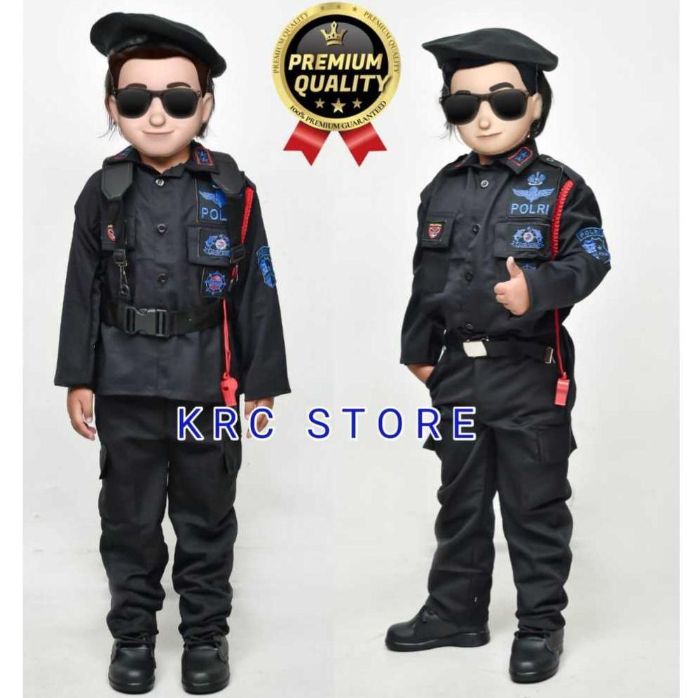 Diskon Baju Profesi Anak Pdl Brimob Termurah / Baju Brimob Anak / Kostum Anak Brimob Cilik / Baju Ka