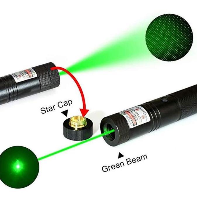 lydiaowbear - laser leser hijau green laser pointer jarak jauh 303 baterai charge original senter