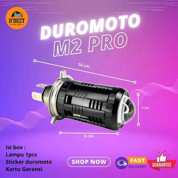 Duromoto M2 Pro Lampu Led H4 Projector 18 Watt
