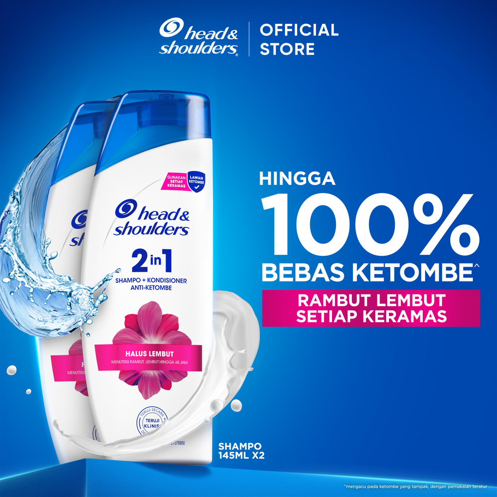 Head & Shoulders Shampoo 2-in-1 Varian Smooth and Silky 145ml x2
