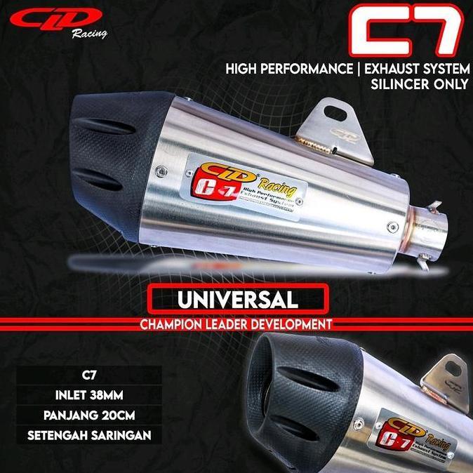 Silencer Only Knalpot CLD Racing type C7 Inlet 38 mm / 50 mm