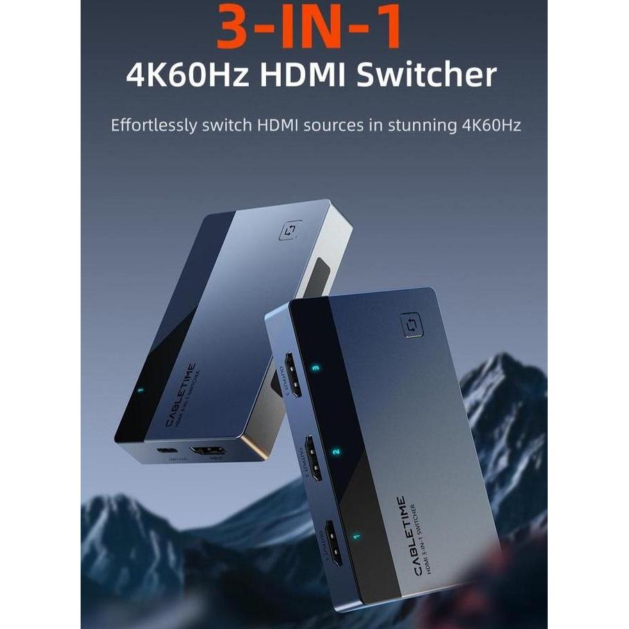 Sale Cabletime Hdmi Switcher 3 In 1 Out 4K Premium Series