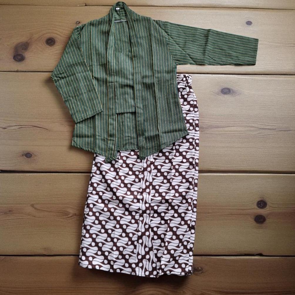 Best Seller Setelan Baju Adat Jawa Anak Perempuan Setelan Kebaya Lurik Anak Kebaya Jawa Anak