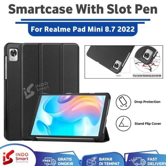 TERBARU - Case Realme Pad Mini / Realme Pad Mini / Smartcase Flip Cover Slot Pen