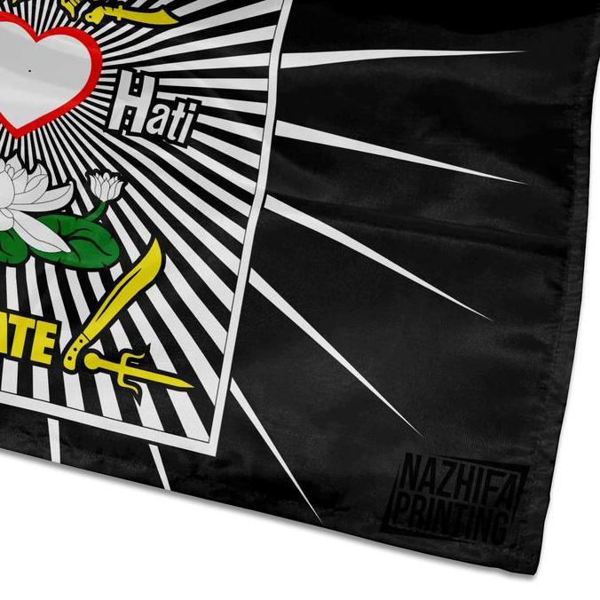 Nazhifa Printing - Bendera PSHT Persaudaraan Setia Hati Terate - Bahan Satin Peles, Ukuran Kecil - B