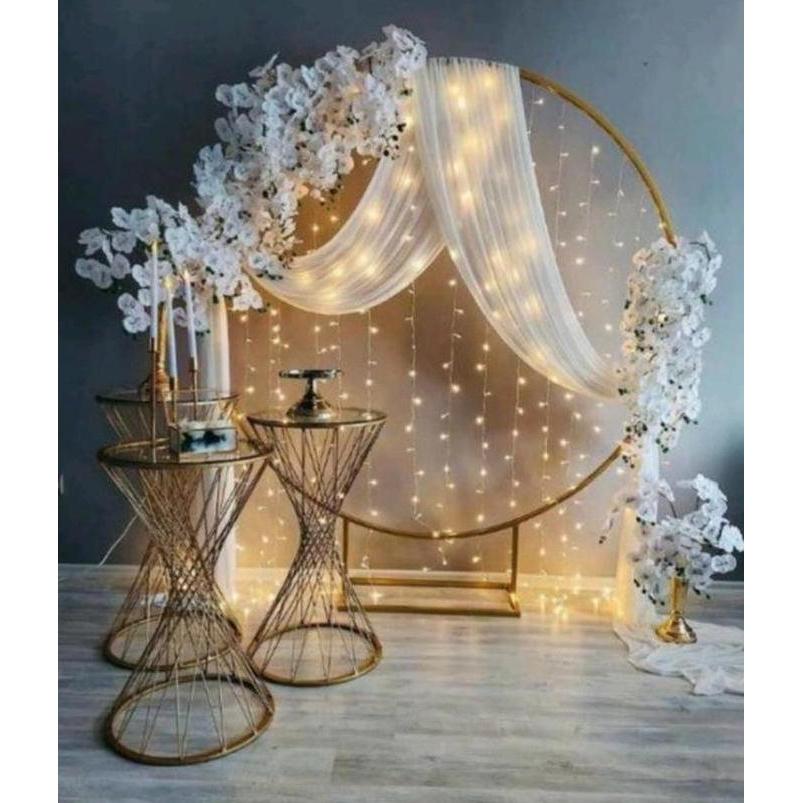 TERLARIS MANIS RING BACKDROP BESI SINGLE LINGKARAN DEKORASI DEKOR
