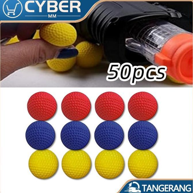 VURYOH 50PCS/Tas Nerf Rival Refill Peluru Rival Zeus Bahan PU Nerf Rival Foam Round Kualitas Tinggi