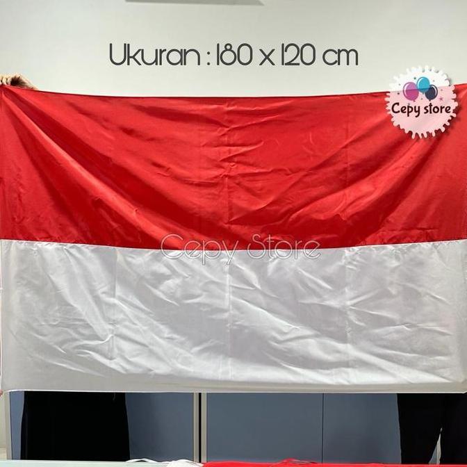 [180x120cm] Bendera Merah Putih / Bendera Indonesia / Bendera MP Kain