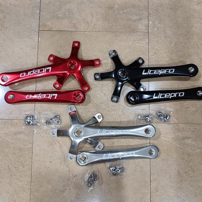 Ready crankset bb kotak LITEPRO crank arm BCD130 aluminum alloy plus jamin ori