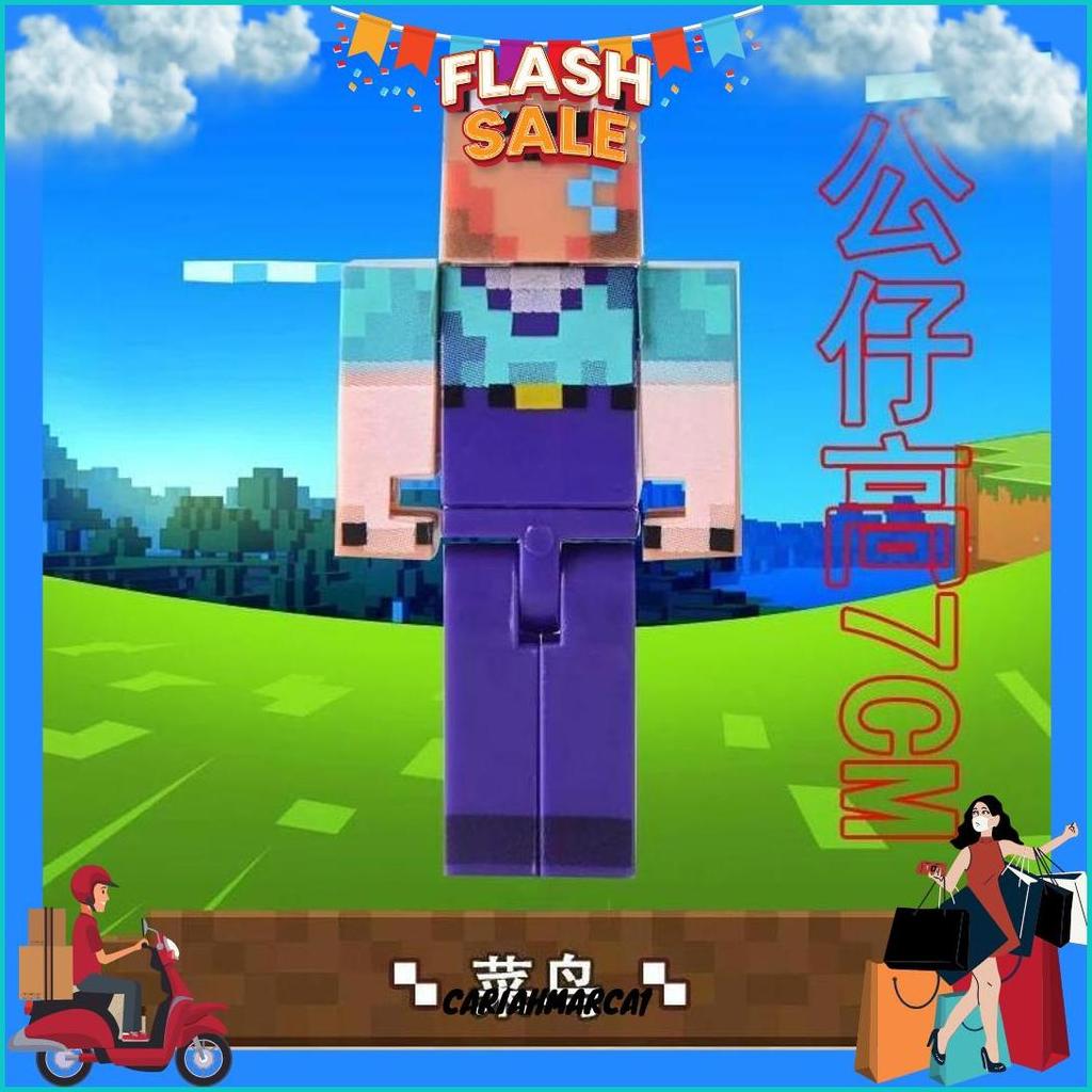 Action Figure Minecraft 4-10 Cm Satuan Artikulasi Topper Kue Pajangan Koleksi Minicraft Hiasan Pengi