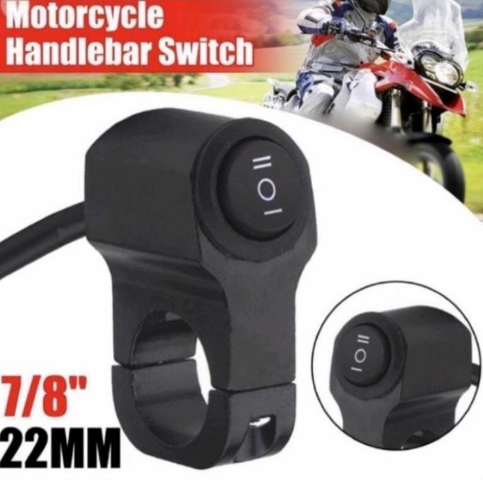 Promo SAKLAR TOMBOL LAMPU ON OFF BESI STANG MOTOR UNIVERSAL KLX/CRF/VIXION Diskon