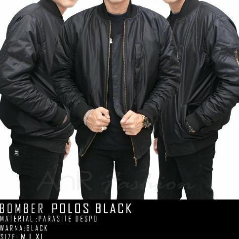 NEW JAKET BOMBER POLOS LOTTO SUPER HITAM SIZE M-XXL PRIA&WANITA ORI