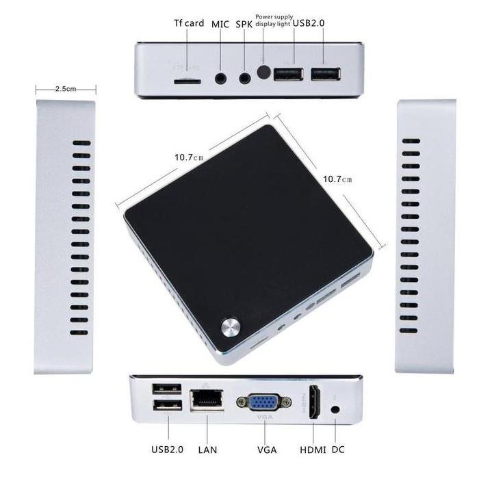 Mini PC HDMI VGA Intel Atom 2/32GB Win10 Wintel MiniPC Windows 10 NUC