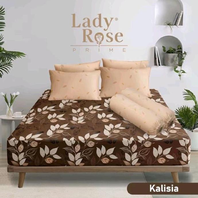 TERLARIS SPRAI LADY ROSE SIZE 180X200 UNTUK 6 KAKI MOTIF KALISTA BANTAL GULING