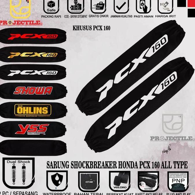[sepasang/2 pc] Sarung Shock Breaker Cover pelindung per breaker motor logo honda PCX 160 PCX 150 YS