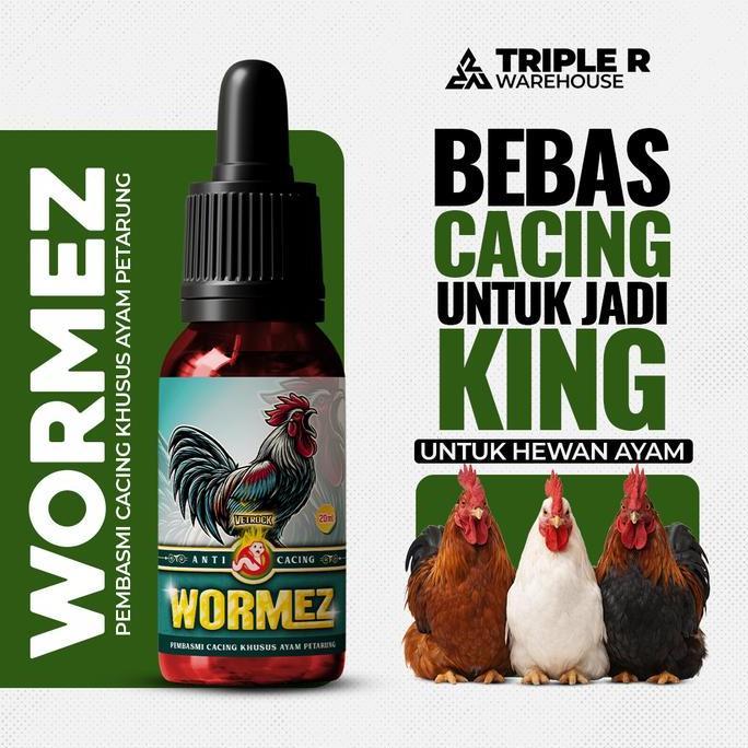 WORMEZ Obat Cacing Ayam Atasi Ayam Cacingan, Nafsu Makan Turun & Pertumbuhan Lambat | Obat Cacing He
