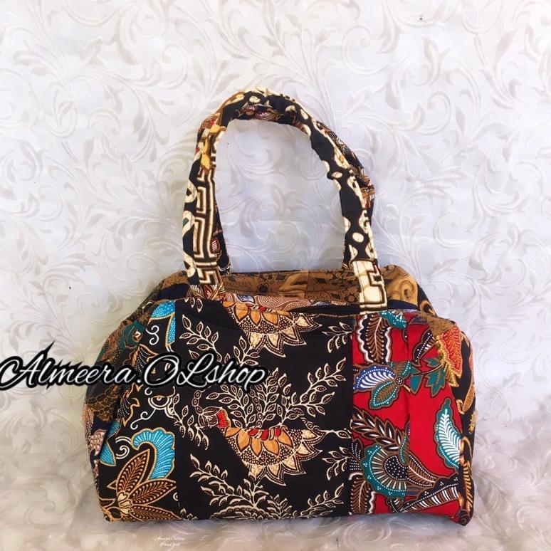 Termurah Tas Jinjing Kecil / Tas Top Handle / Tas Batik / Tote Bag Kain Perca Batik Home Made Kekini