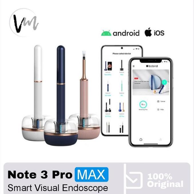 BEBIRD Note 3 Pro Max - Korek Kuping dan Tweezer Endoscope Kamera 10MP