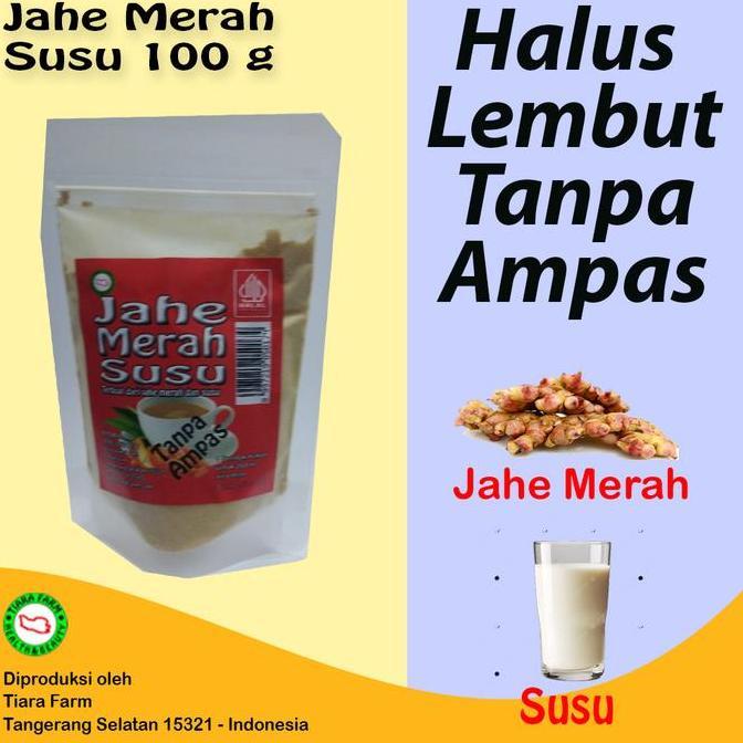Jahe Merah Susu 100 g (Tiara Farm) Halus Lembut Wangi tanpa ampas
