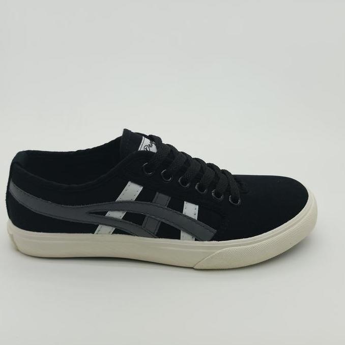 Sepatu Dragonfly Alpha Hitam Abu / Sepatu Dragonfly Alpha Black Grey Karet Casual Shoes