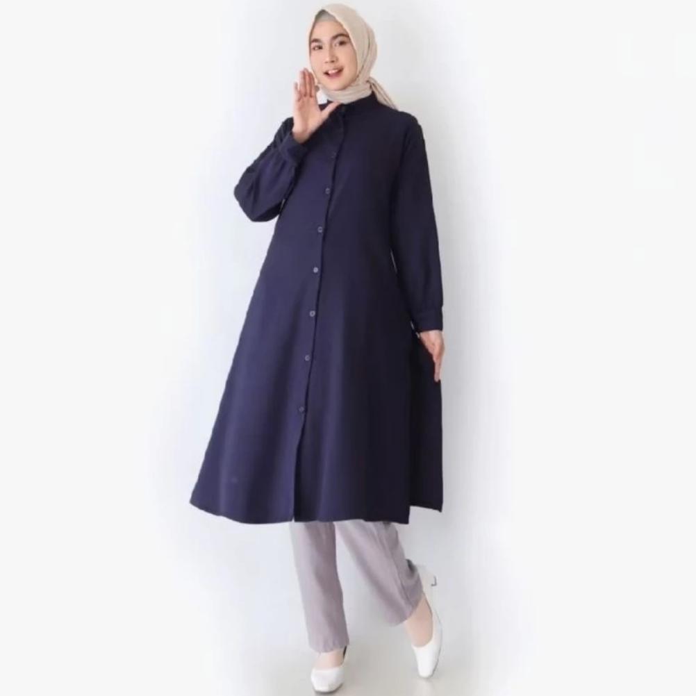MURAH Long Tunic Polosan Wanita Muslimah Kekinian / Long Tunic Jumbo by ORTEGA