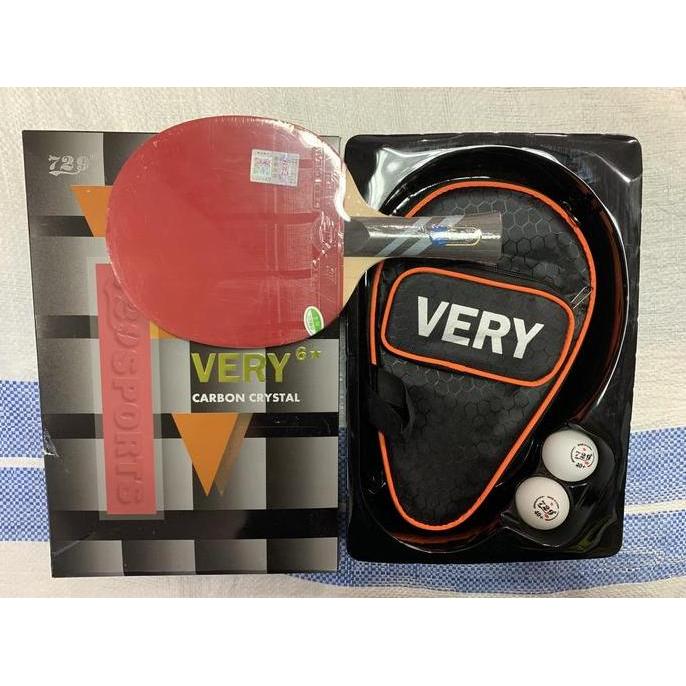BEBAS ONGKIR - Bet bat Tenis Meja Pingpong 729 Very 6 star Carbon Crystal Original