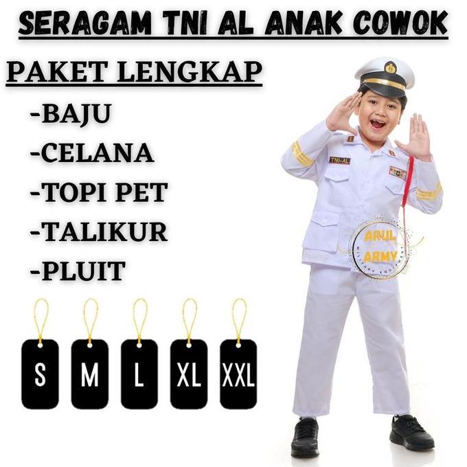 PROMO SERAGAM TNI AL ANAK TK PAUD SEKOLAH SERAGAM PDH TNI AL ANGKATAN LAUT ANAK PELAUT TNI LAUT ANAK