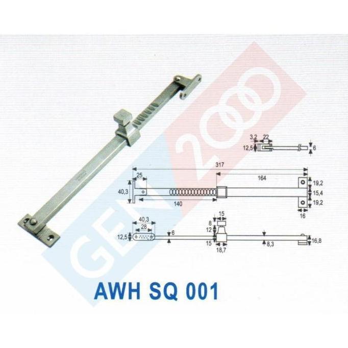 Lamskar Jendela Dekkson AWH SQ 001 Adjustable Window Holder Ramskar